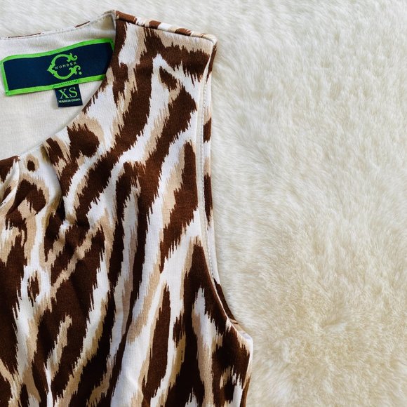 Women's Leopard Print Peplum Sleeveless Top Size XS Excellent Condition - Picture 3 of 10